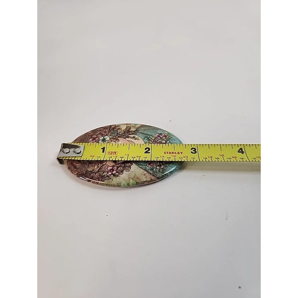 Vintage 1970s Big Eye Girl Pocket/Purse Mirror, Kitsch Flower Child, Retro Boho‎